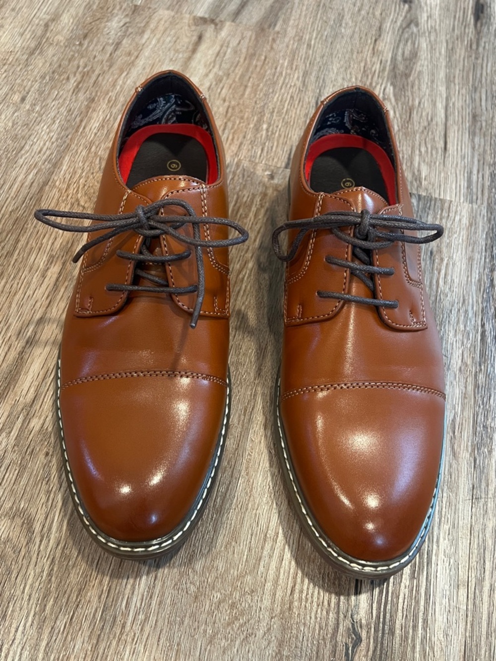 Bruno Marc Boy’s Brown Dress Shoes Oxford Formal Shoes Size 6